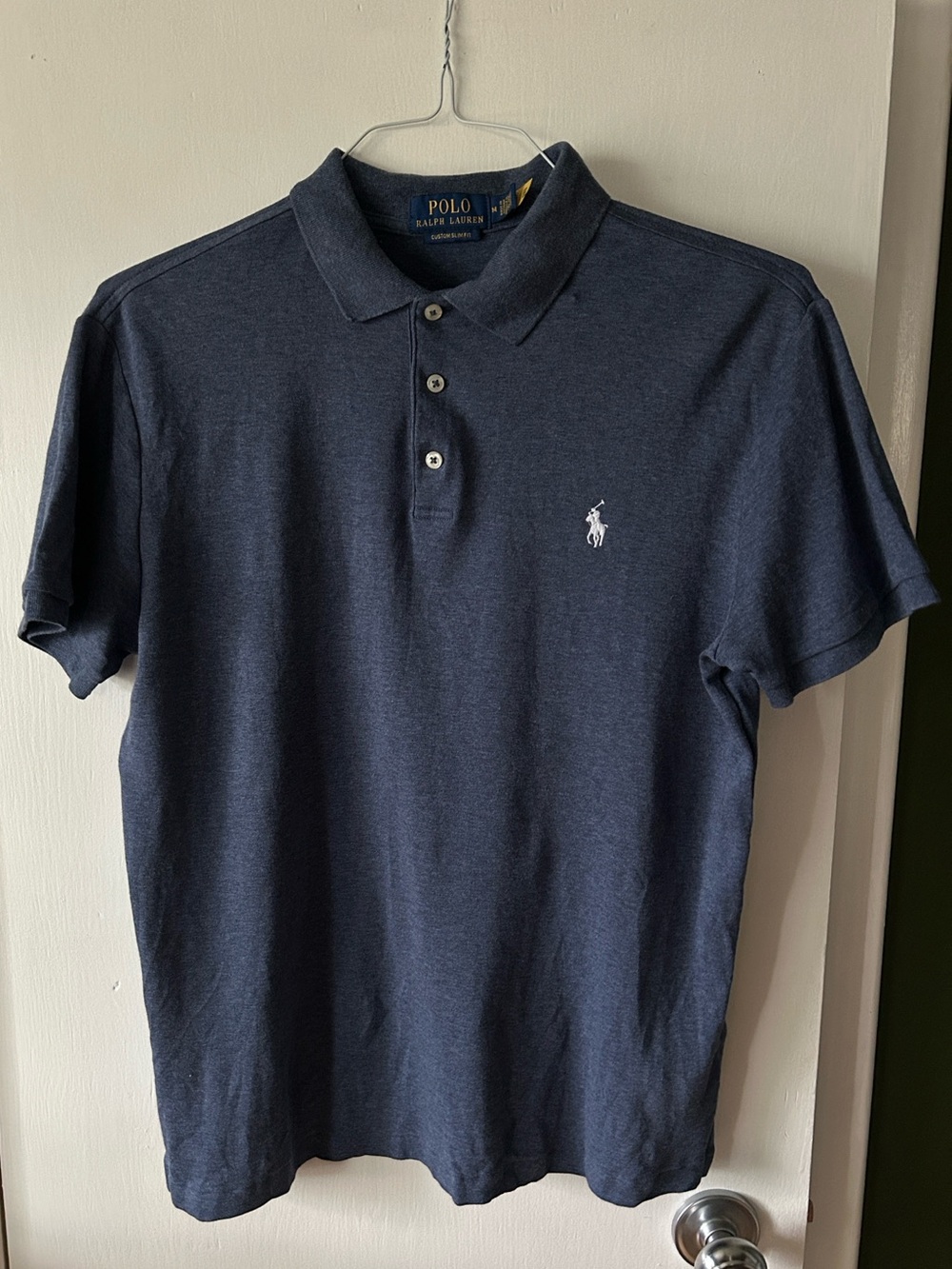 Ralph Lauren - Soft Custom Slim Polo in Heather Blue